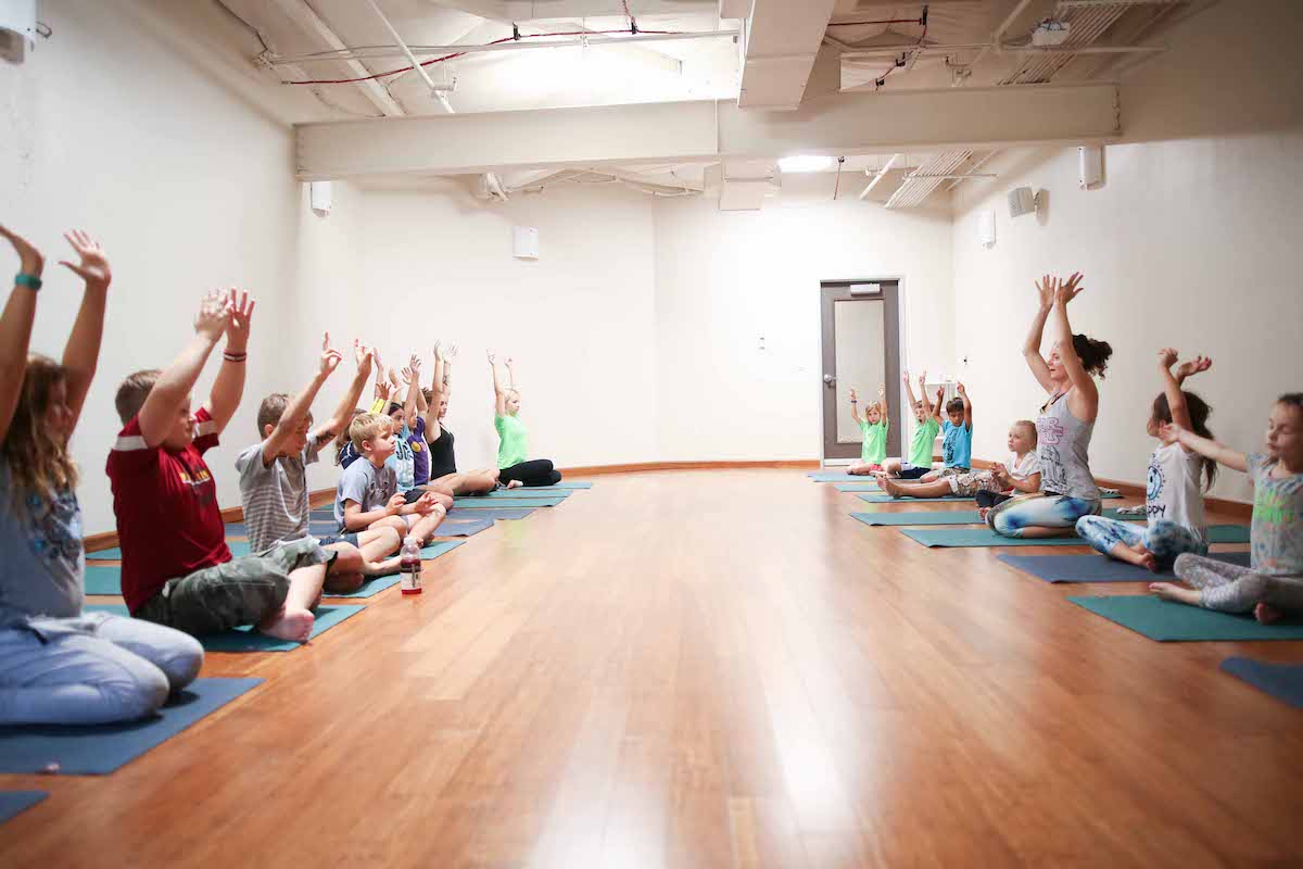 kids doing yoga