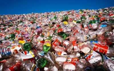 mountain of plastic bottles